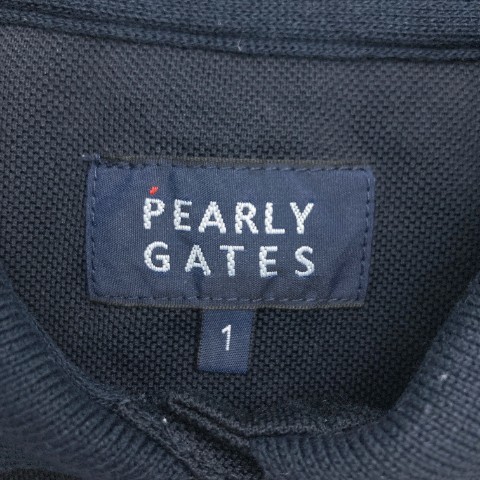 PEARLY GATES パーリーゲイツ 2021年モデル 半袖ポロシャツ ネイビー系 1 [240101082148] ゴルフウェア レディース_画像5