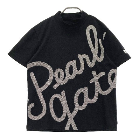PEARLY GATES パーリーゲイツ 2023年モデル ハイネック 半袖Tシャツ ビッグロゴ ブラック系 6 [240101086128] ゴルフウェア メンズ