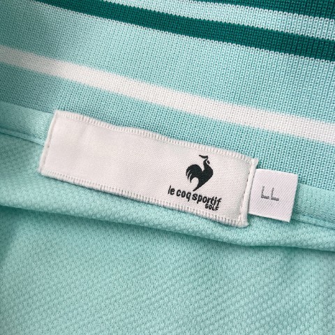 LE COQ GOLF ルコックゴルフ ハーフジップ 半袖Tシャツ ブルー系 LL [240101080577] ゴルフウェア レディースの画像5