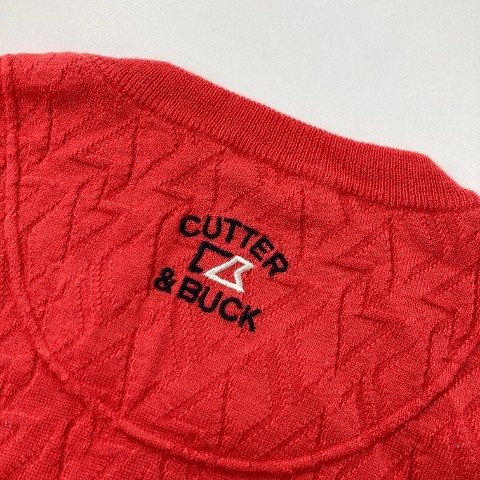 CUTTER&BUCK резчик and задний шерсть . вязаный лучший оттенок красного M [240101101656] Golf одежда мужской 