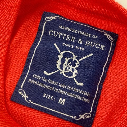 CUTTER&BUCK резчик and задний шерсть . вязаный лучший оттенок красного M [240101101656] Golf одежда мужской 