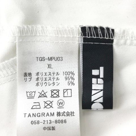 TANGRAM　タングラム ハーフジップ半袖Tシャツ ホワイト系 XL [240101001161] ゴルフウェア メンズ_画像5