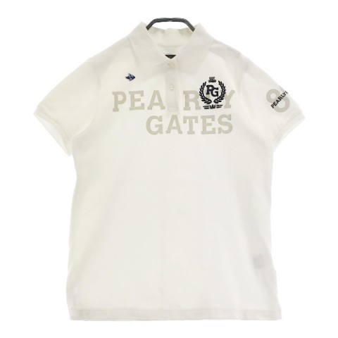 PEARLY GATES パーリーゲイツ 2021年モデル 半袖ポロシャツ ホワイト系 1 [240101101473] ゴルフウェア レディース