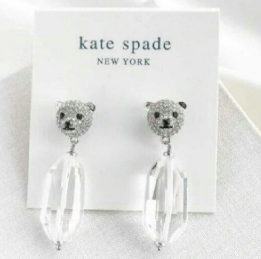 [ new goods ]kate spade Kate Spade earrings ho kyokgma Drop earrings tag attaching unused goods silver north ultimate bear. ..
