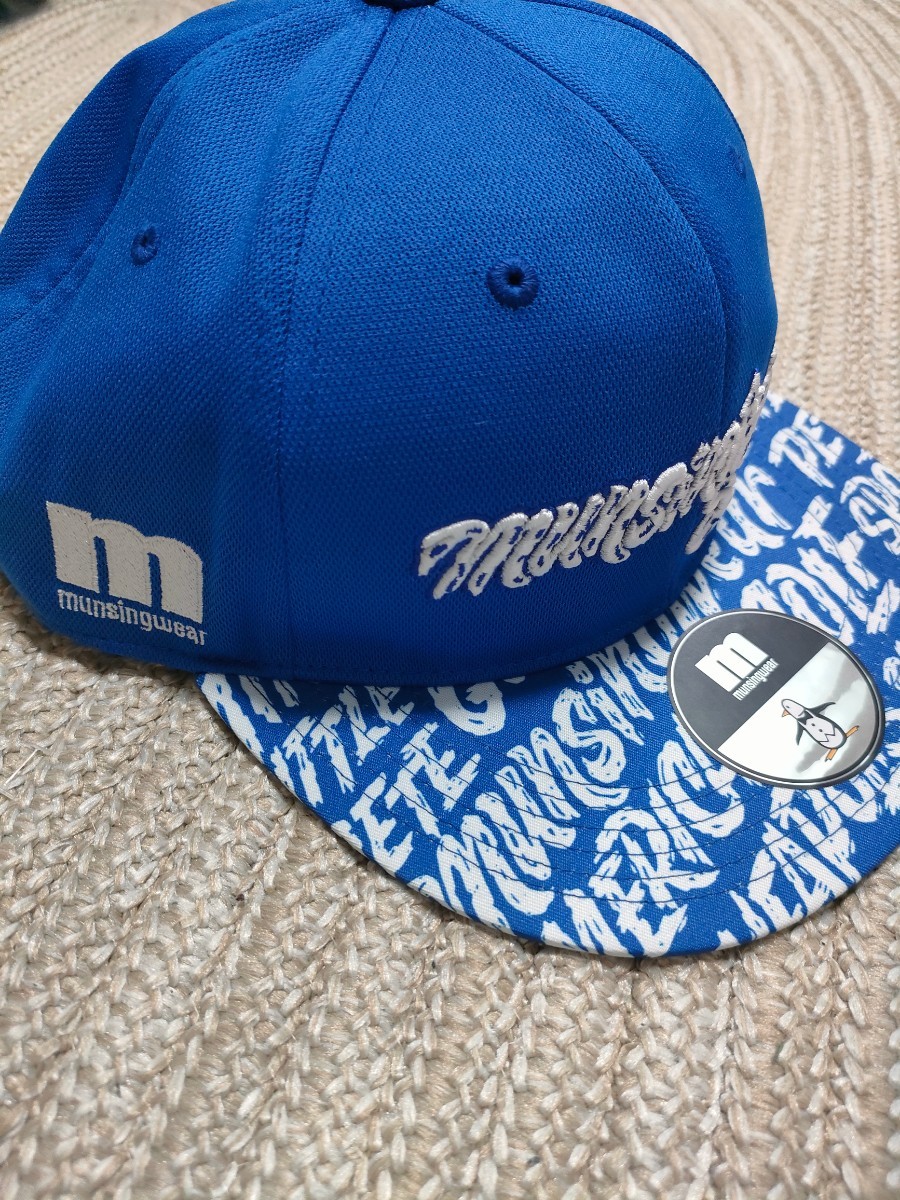  new goods regular price 6490 Munsingwear emboiBB cap hat blue blue free size 56-60cm cap Golf Munsingwear snap back 