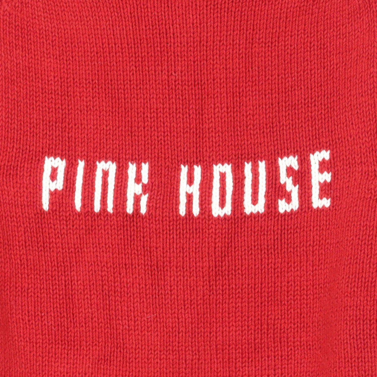 PINK HOUSE★セーターベスト　暖かい　フード付き　ボタン　ポケットあり　秋冬　赤系　z5353_画像5