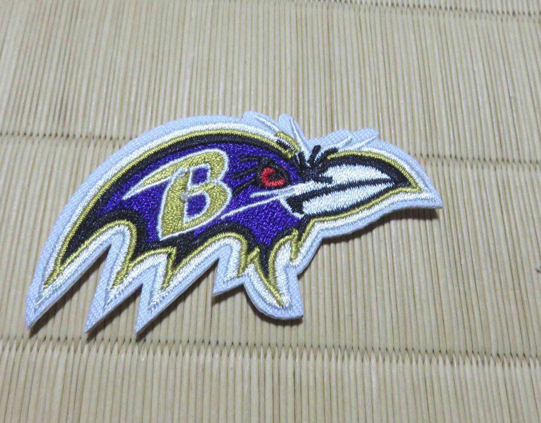  小型BR紫鴉◆新品NFL ボルチモア・レイブンズBaltimore Ravensワタリガラス刺繍ワッペン■USアメリカ◎アメフト フットボール刺繍ワッペン_画像9