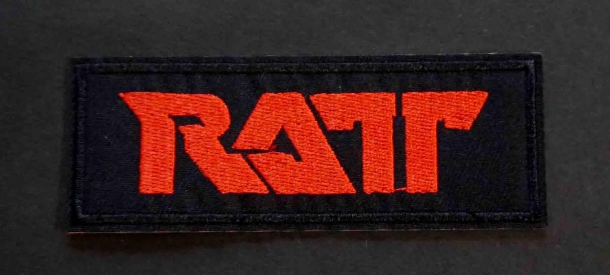 黒赤鼠RT長方形■新品『RATT/ラット』 アメリカ ロックバンド刺繍ワッペン◎映画 ムービー アニメ 音楽 ミュージック■洋服・衣類・衣服DIY_画像3