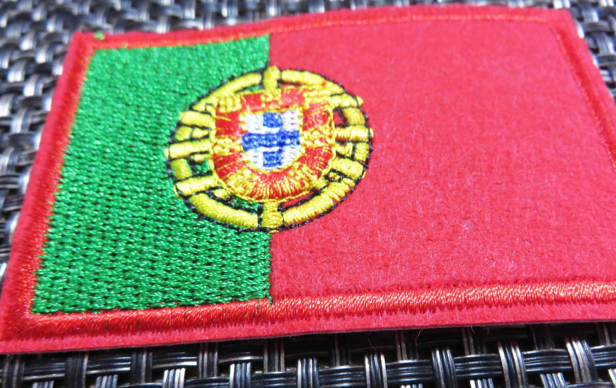  赤緑PTポルトガル国旗■新品 ポルトガル portugal国旗 刺繍ワッペン■激シブ■サッカー レース■オートバイ バイク■洋服・衣類・衣服DIYの画像3