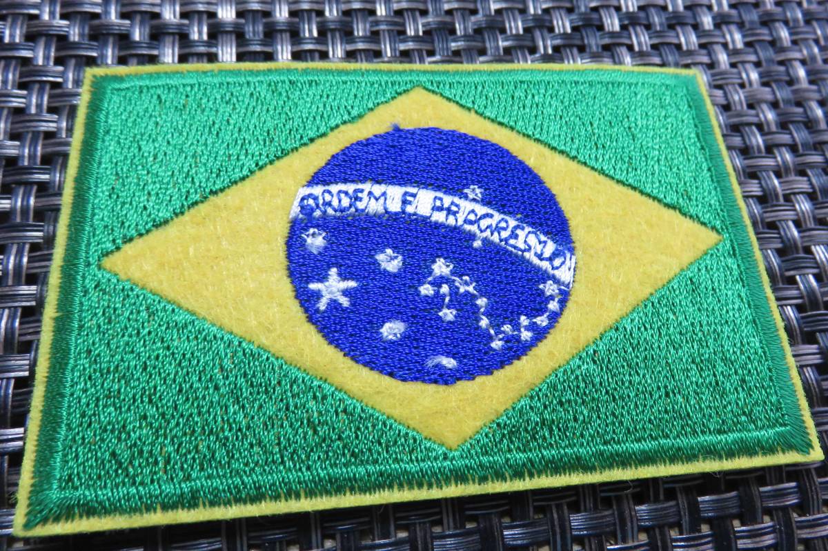 ブラジルBR旗■新品　ブラジル　刺繍ワッペン■サッカー■激シブ■ミリタリーソルジャー　 大型二輪車◎ミリタリー　洋服・衣類・衣服DIY_画像6