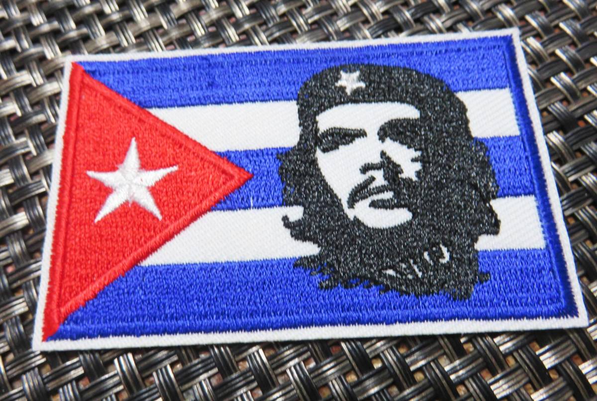  MD■国旗柄Cv赤青白◆新品　チェ・ゲバラ　Che Guevara　キューバ　革命家　Ernesto Guevara刺繍ワッペン◆ミリタリー・サバゲー◇ 激シブ_画像7