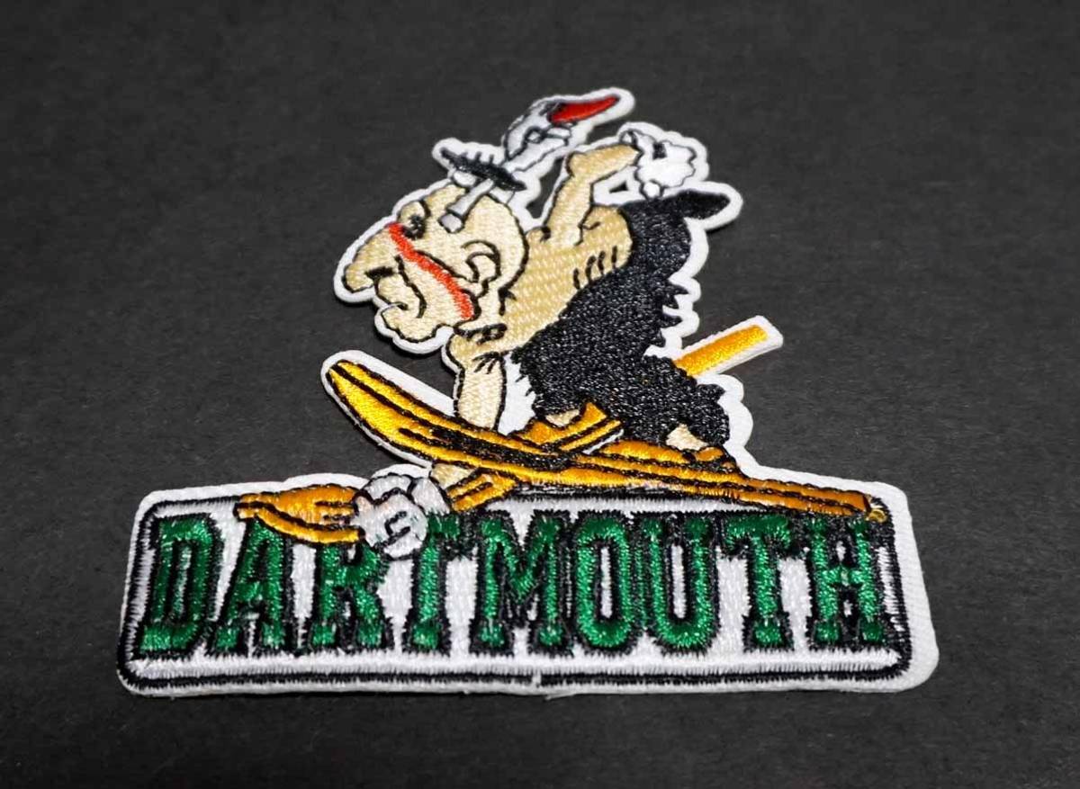 原住民DM滑走◆新品　ダートマス大学　 Dartmouth College 刺繍ワッペン《激渋》◆アメリカ　■アメフト 　アメリカンフットボール　スキー