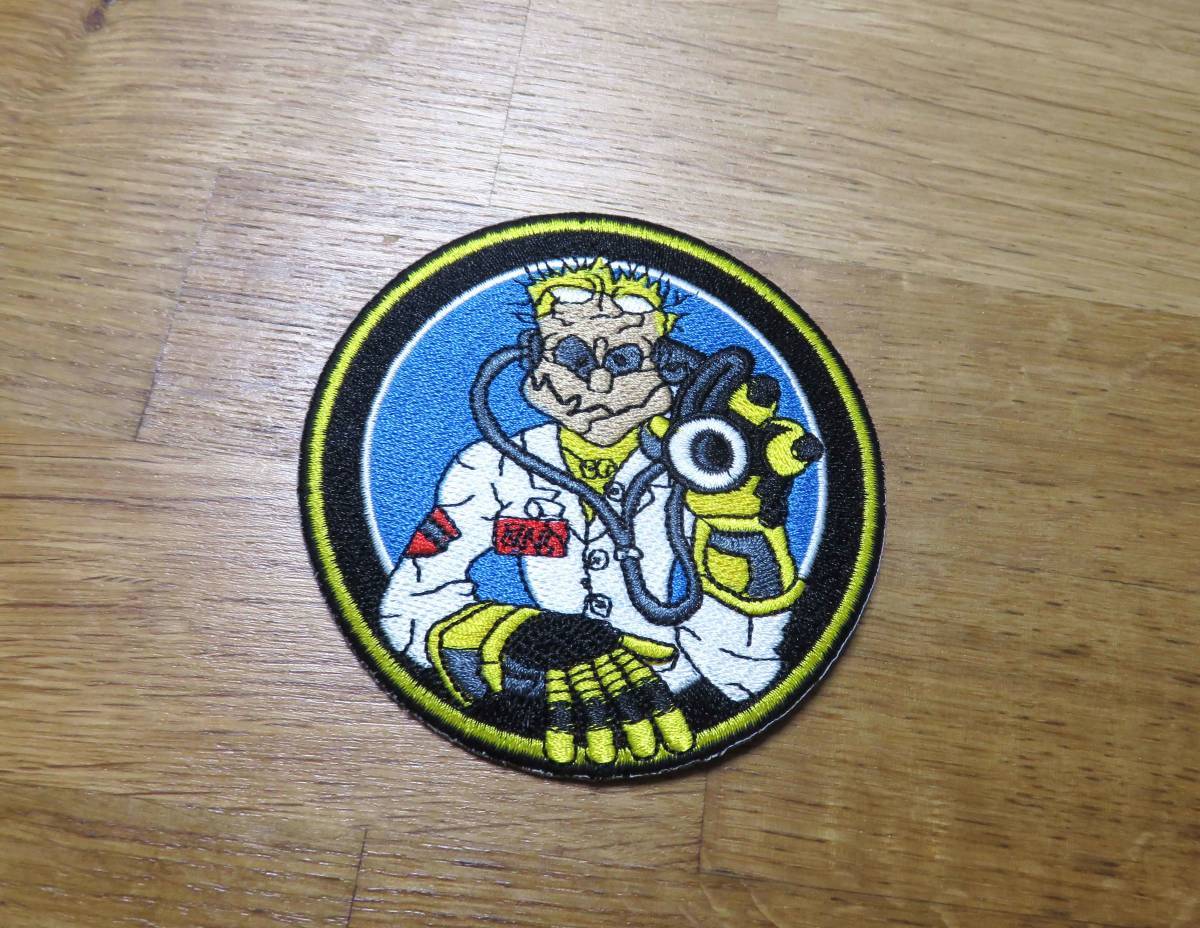 LR円型◆新品Valentino Rossi バレンティーノロッシDoctorキャラクター刺繍ワッペン◆バイク オートバイ イタリア オートバイレーサー◇_画像6