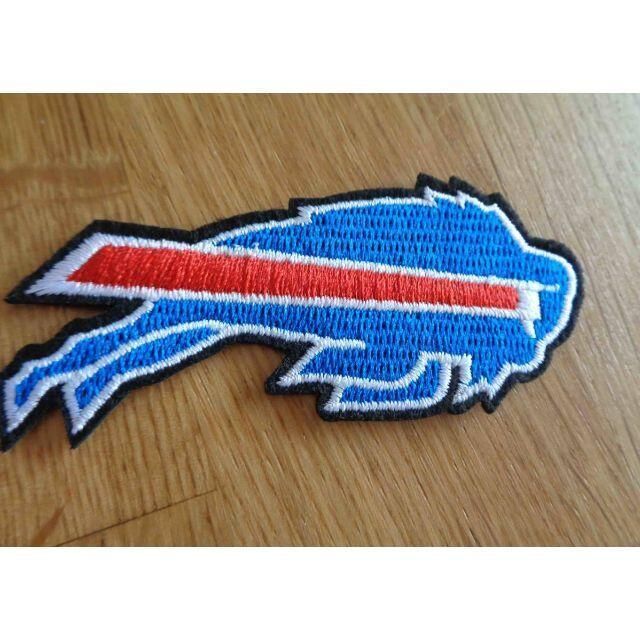 小型S 青赤 闘牛◆新品NFL バッファロー・ビルズ Buffalo Bills 刺繍ワッペン《激渋》アメリカ スポーツ◎アメフト アメリカンフットボール