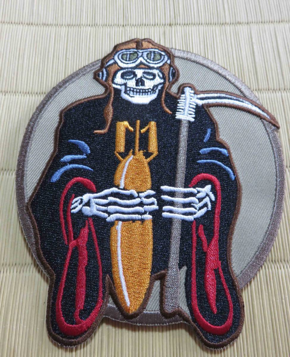 大型WW2死神パイロット《新品アメリカ飛行士 ミサイルUS Air Force 375Th B-24刺繍ワッペン激渋》サバゲー　ミリタリー■デカロゴ■衣服DIY_画像6