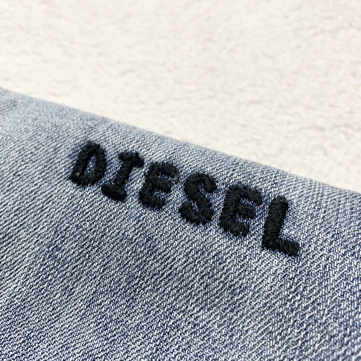 ディーゼル【圧巻のリバーシブル】DIESEL デニムジャケット Gジャン スカジャン トラッカー ブルゾン インディゴ ユーズド加工 M ロゴ刺繍_画像6