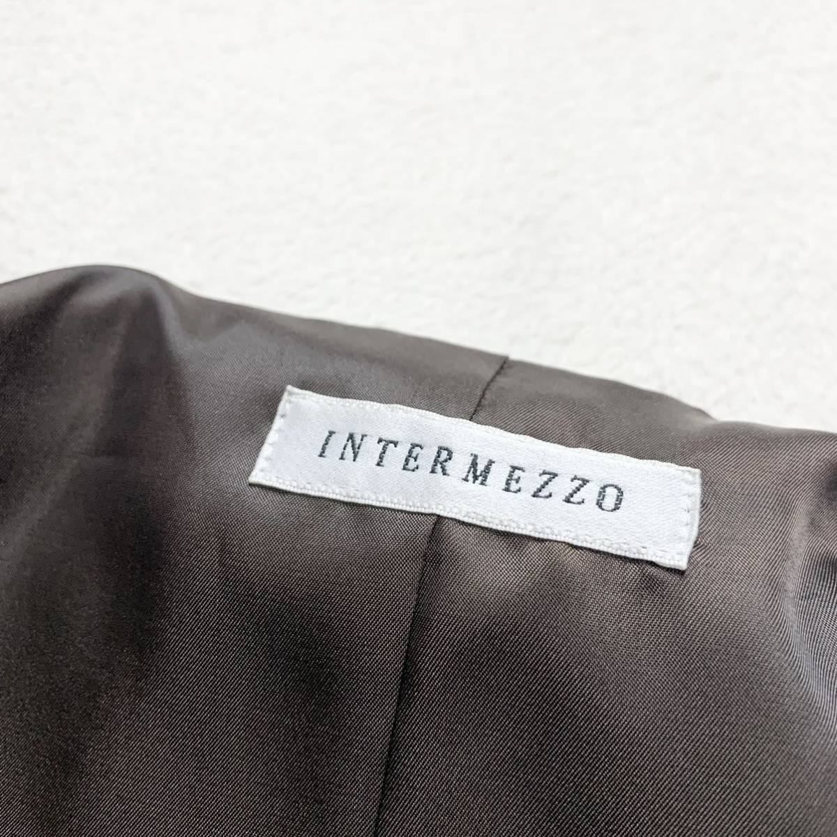 ダーバン【極上のラムレザー】D'URBAN intermezzo テーラードジャケット ライダース 革ジャン シープスキン 羊革 本革 ブラウン 茶色 M 皮_画像6