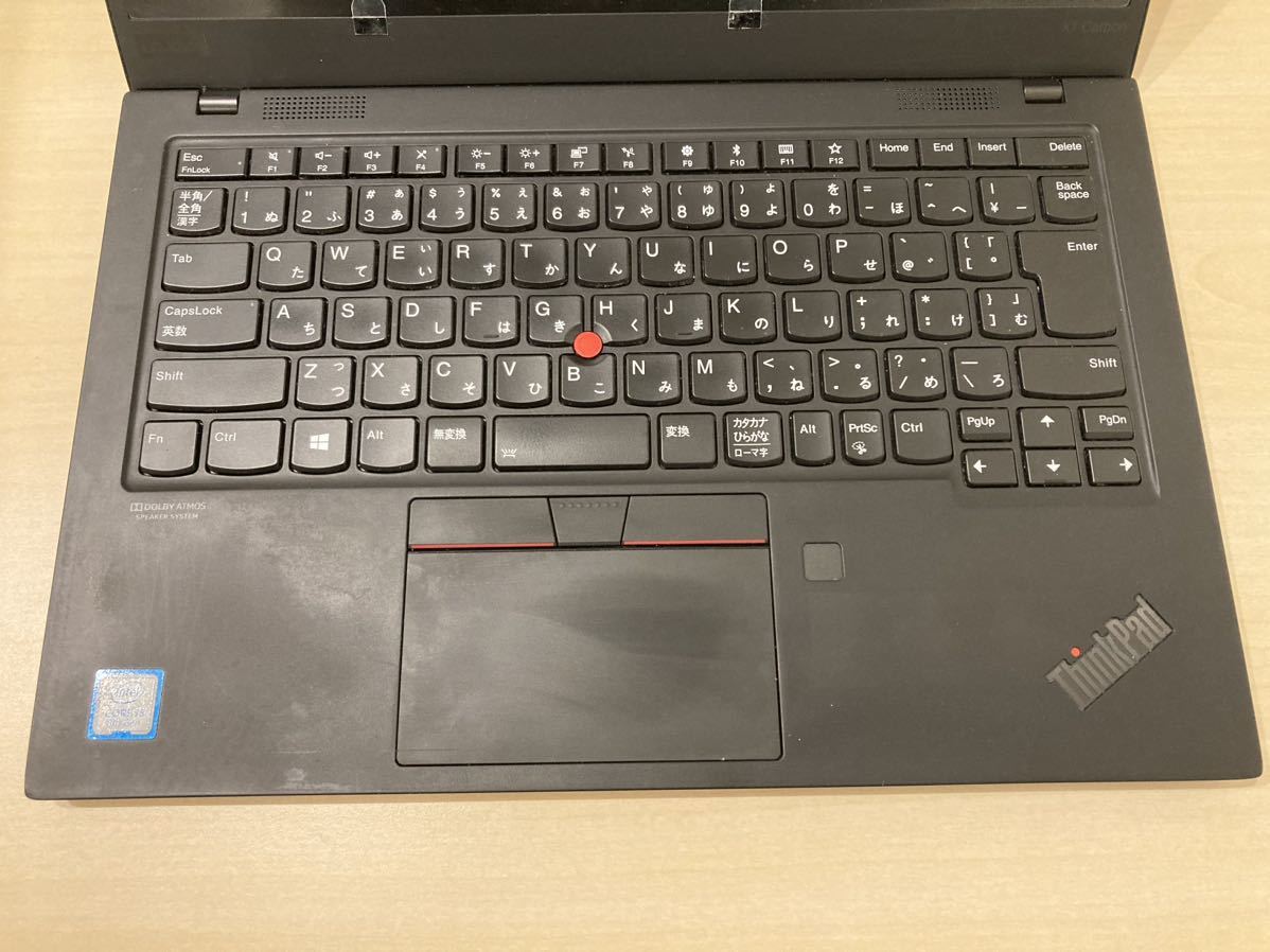 ジャンク品【通電確認済】Lenovo ThinkPad X1 Carbon 7th レノボシンクパッド部品取り転売にも修理おまけ付き覗き見防止フィルム_画像4