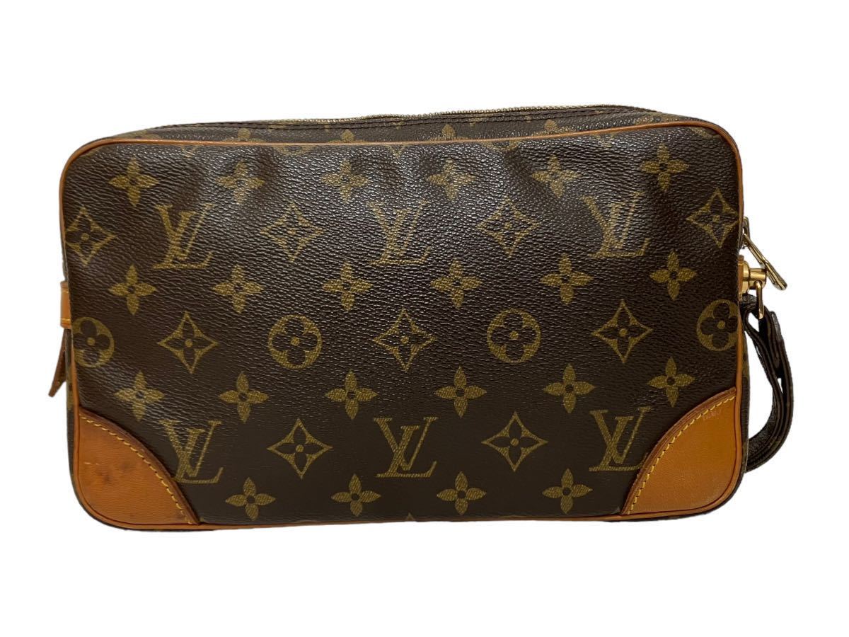 ジャンク 鑑定済み 本物 ルイヴィトン LOUIS VUITTON セカンドバッグ M51825 マルリー・ドラゴンヌ GM モノグラム FH8912 [TK23-1218-3]_汚れ　シミ　型崩れ　傷