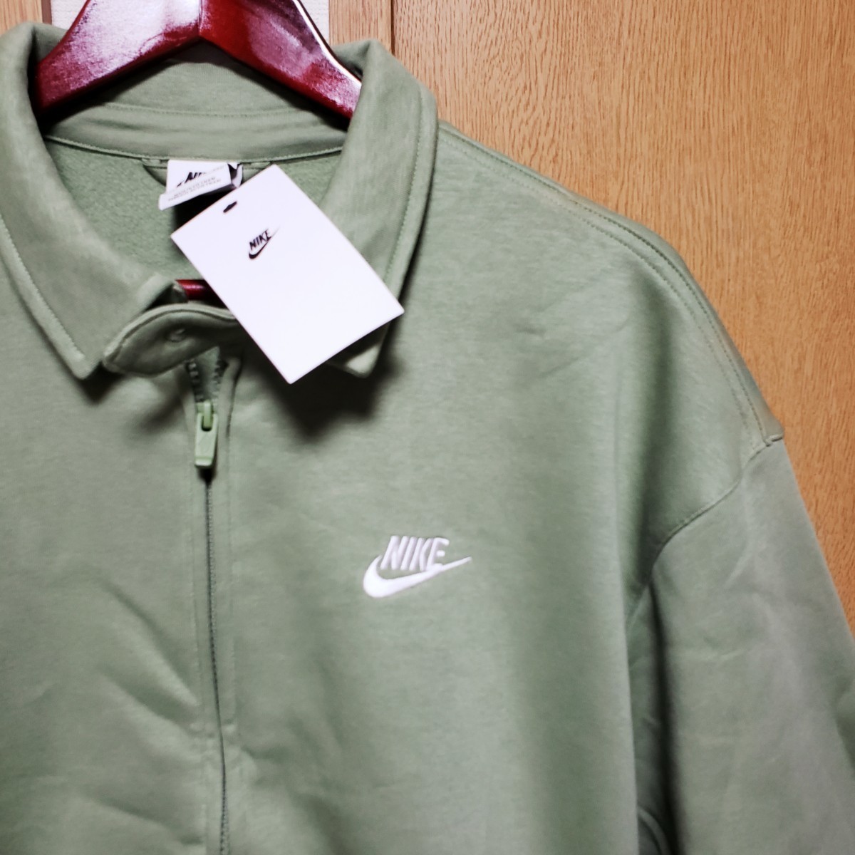 【新品】NIKE L HARRINGTON JACKET ハリントンジャケット クラブフリース ブルゾン グリーン系_画像4