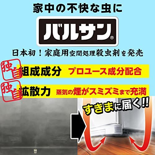 ラクラク 水ではじめる バルサン 12g (12~16畳用)×3個/植物・家電にカバー不要/家中の不快な虫に/蒸気の煙で・・・_画像5