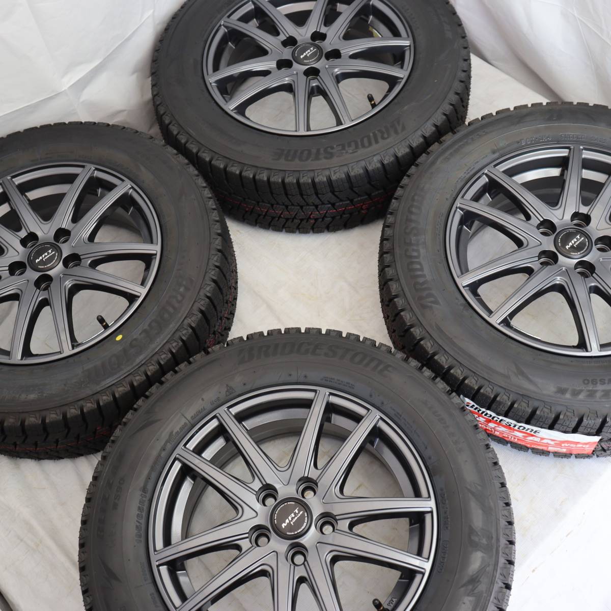 新品 15インチ Z05-DG 5穴100 スタッドレス付4本SET 195/65R15 ブリヂストン ブリザック プリウス 30系 カローラツーリング(W2193-1)_画像2