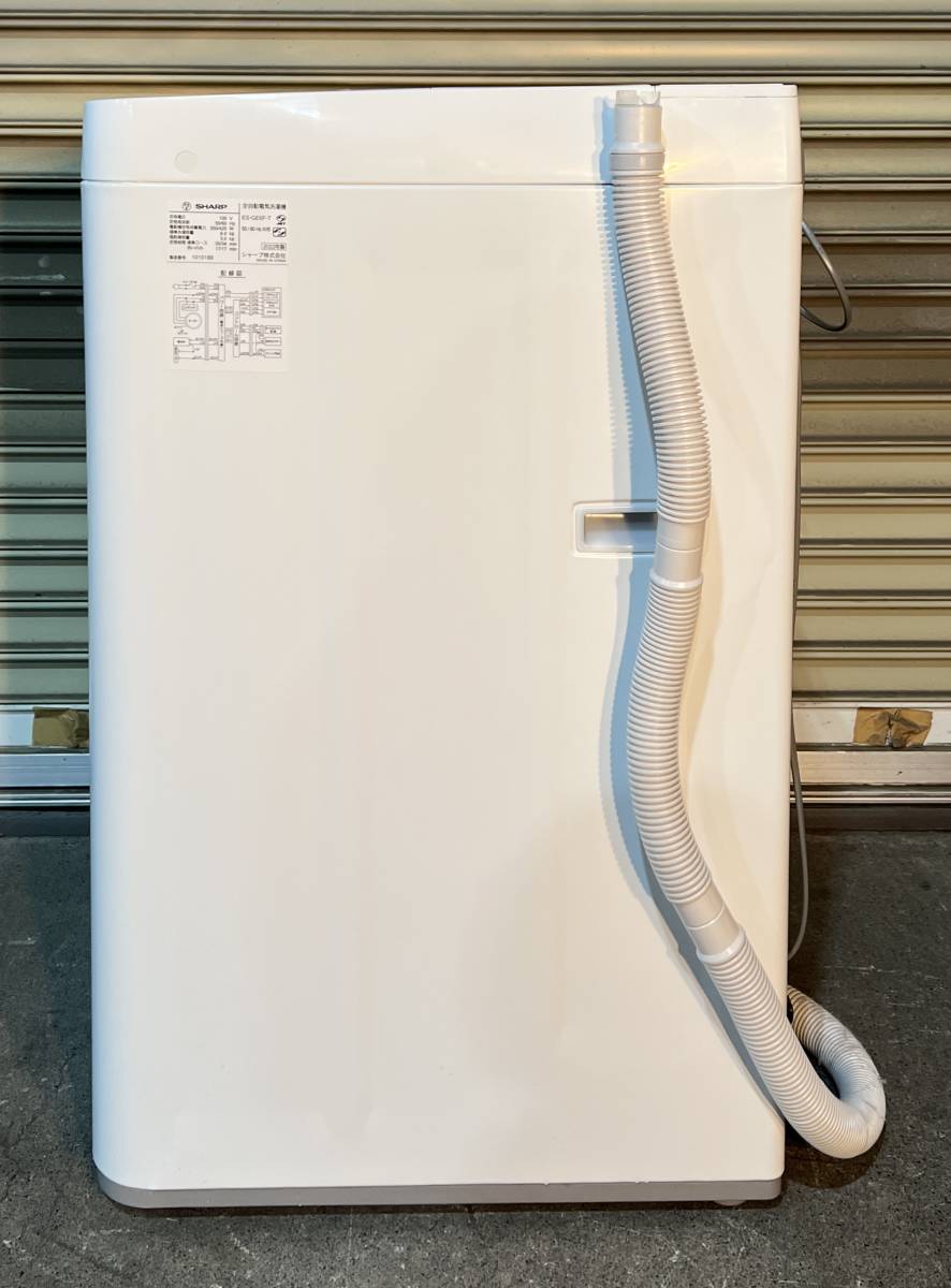 M275　【中古品】SHARP シャープ 全自動洗濯機 6kg ES-GE6F-T 2022年製　動作確認済み_画像3