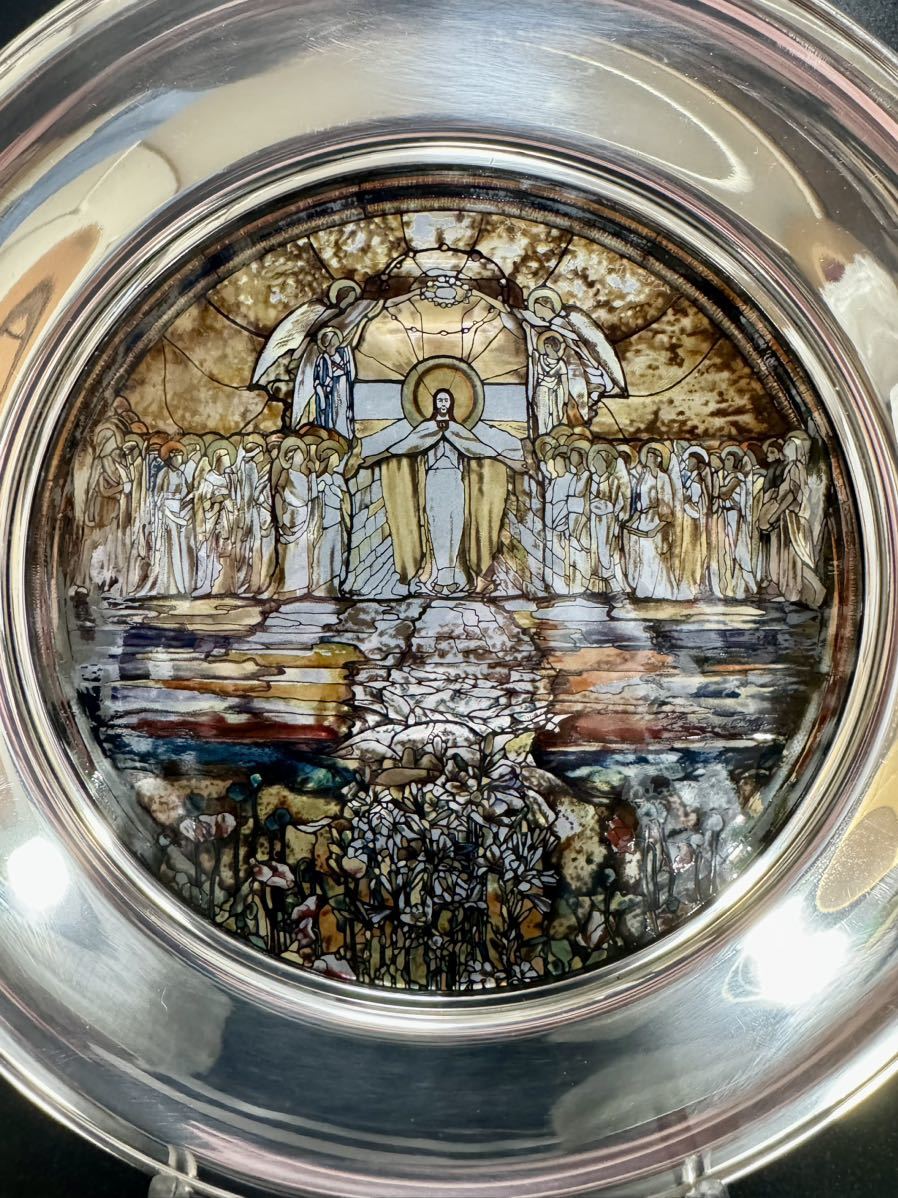セール! ルイス ティファニー キリストの復活 ステンドグラス サイン 神々しいイエス 魂 louis Tiffany