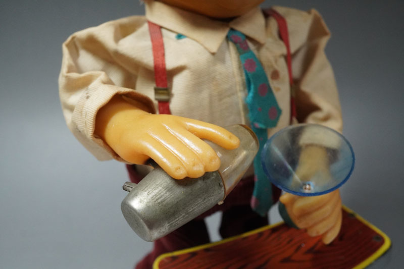 1円~スタート【509】ROSKO TOYS　チャーリー・ウェーバー　バーテンダー　CHARLEY　WHEAVER　bartender　Post-War　TIN　TOYS　付_画像6