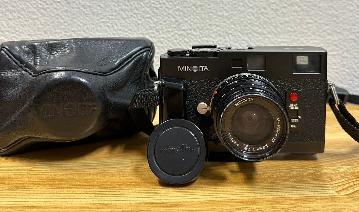 極美品ほぼ未使用 MINOLTA ミノルタ CLE M-ROKKOR 28mm 1:2.8 40.5mm レンジファインダー フィルムカメラ 広角レンズ ケース付き _画像1