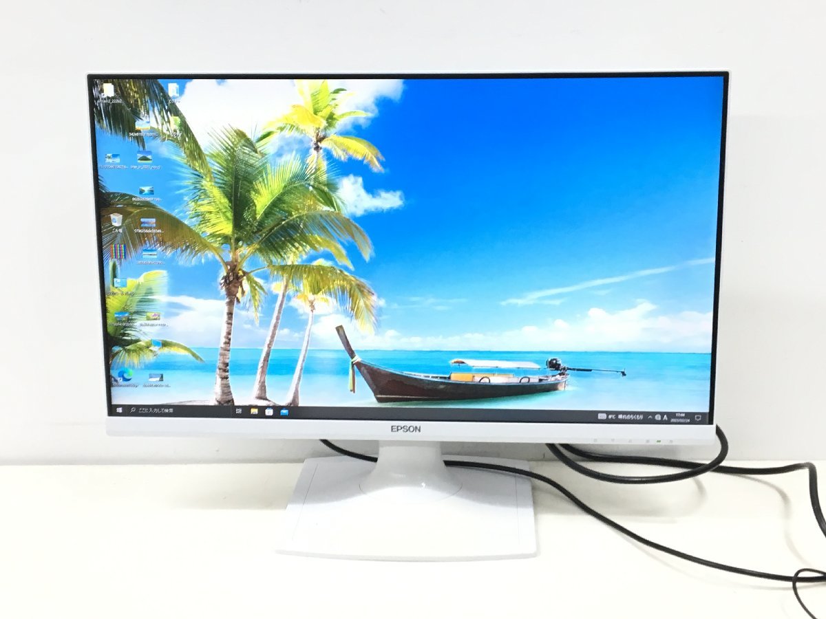 美品EPSON 24型 液晶モニタ- LD24W85L フルHD（1920x1080）輝度良い　2台セット　（管：2E-M）_画像2