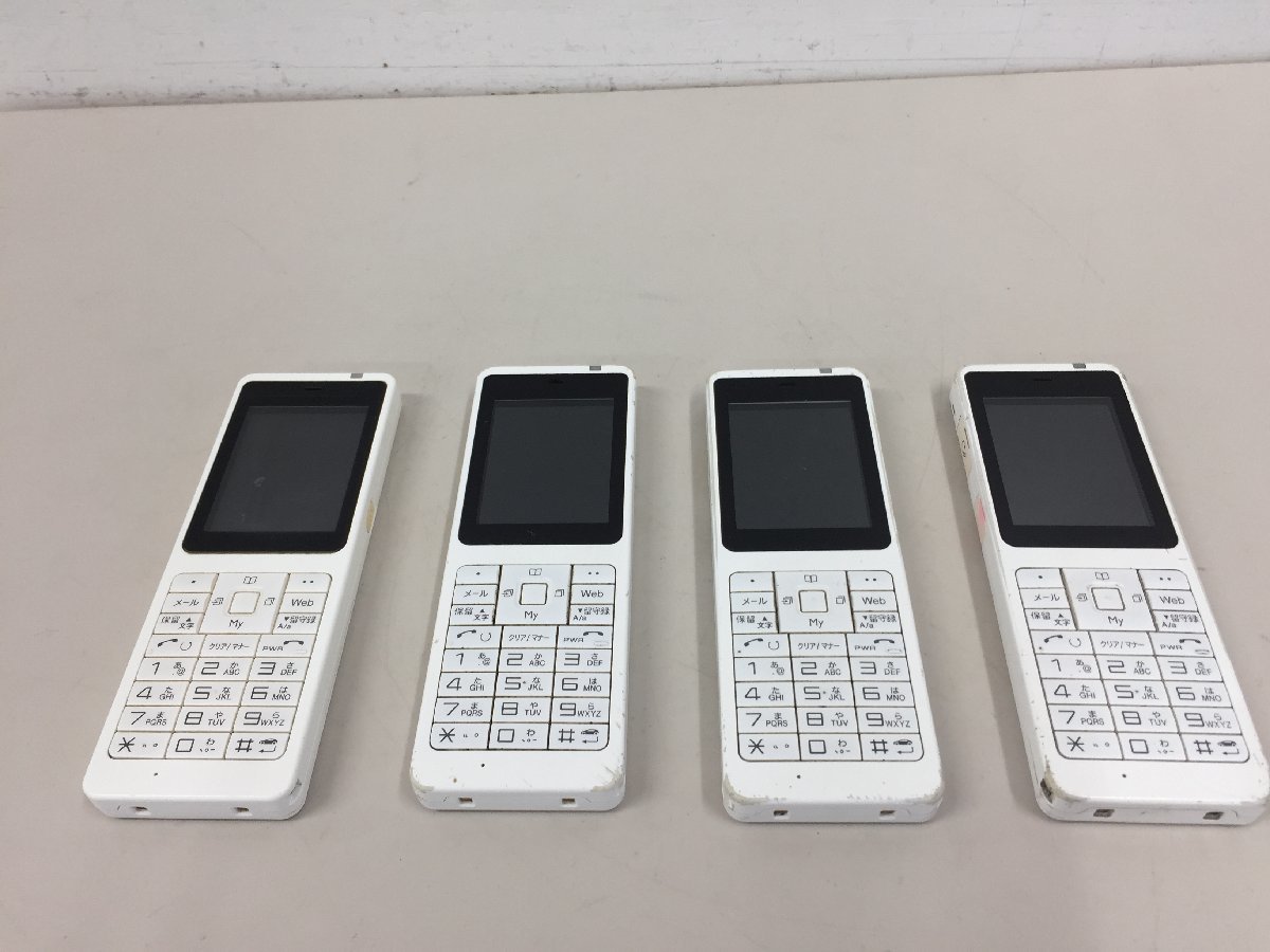 WILLCOM　PHS電話機　ホワイト　WX330J-Z E　本体のみ　　パッテリー無し　現状品　　４個セット(管２F）_画像1