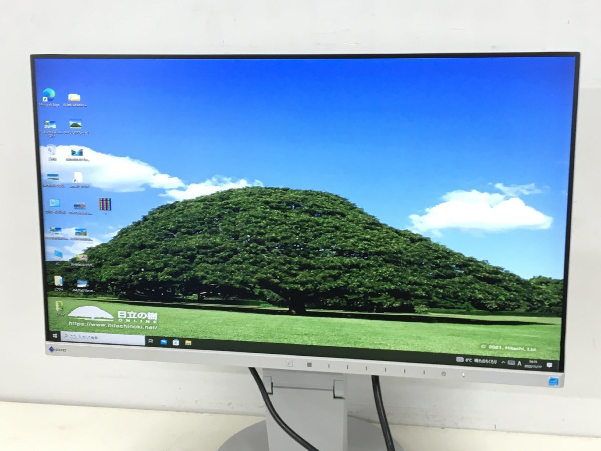 美品EIZO24型液晶モニター FlexScan EV2450　高さ調整 縦回転　 使用時間：4531H　2019年製（管：2E-M）_画像2