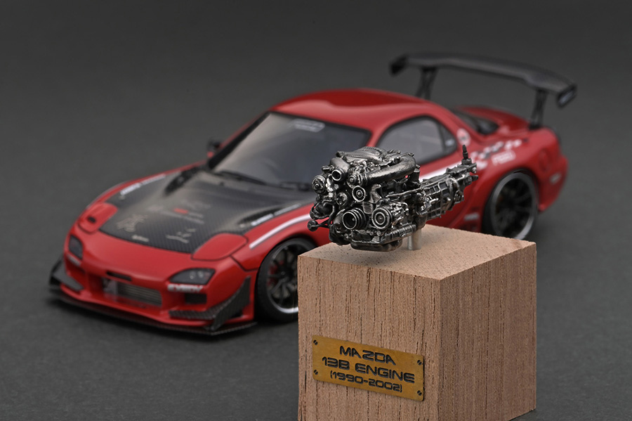 IGモデル　IG2183 1/43 FEED RX-7 魔王（FD3S）レッド　エンジンフィギュア付き　web限定_画像8