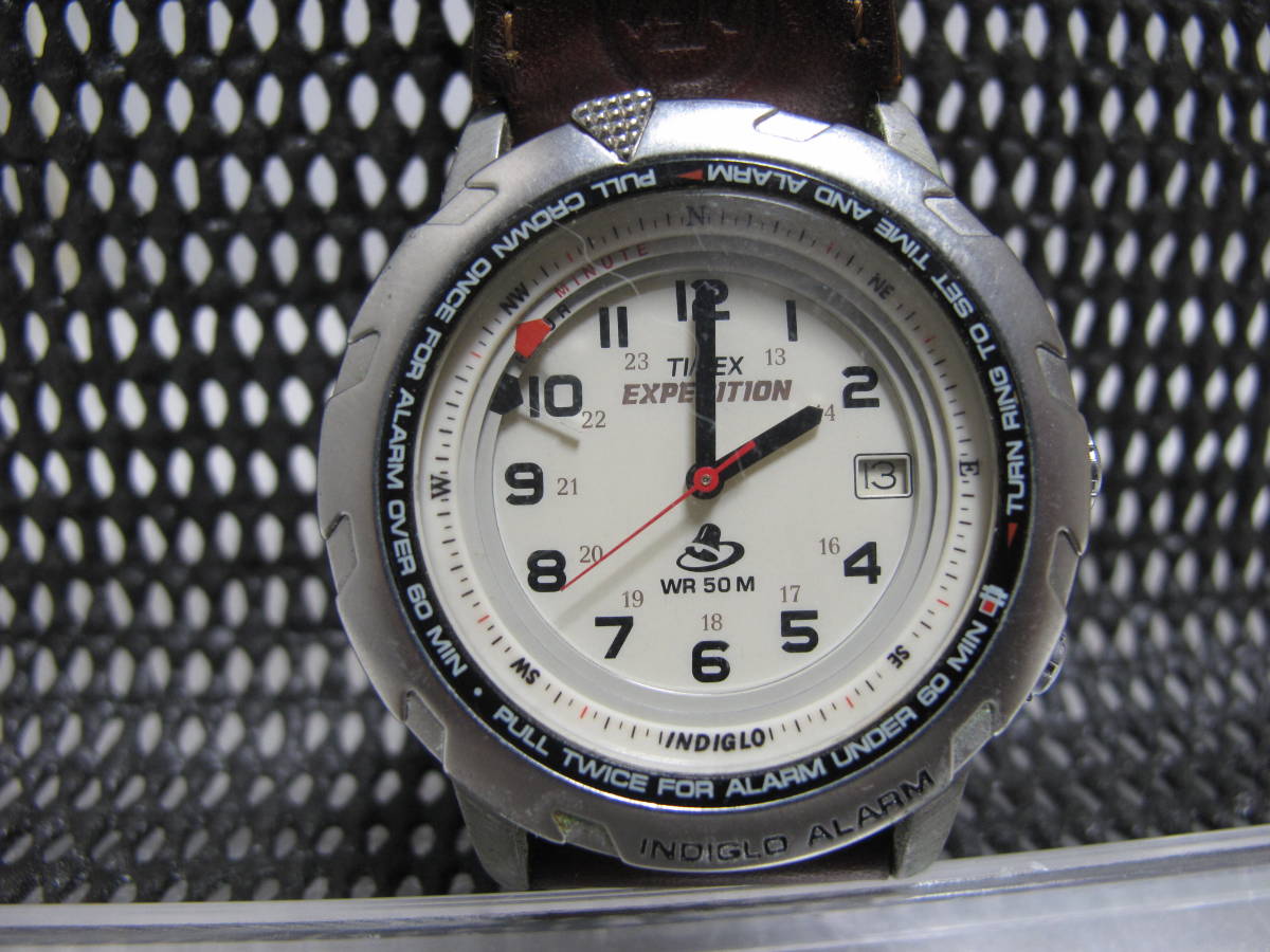 TIMEX タイメックス INDIGLO インディグロ EXPEDITION WR 50M クォーツ 腕時計 ジャンク品_画像2