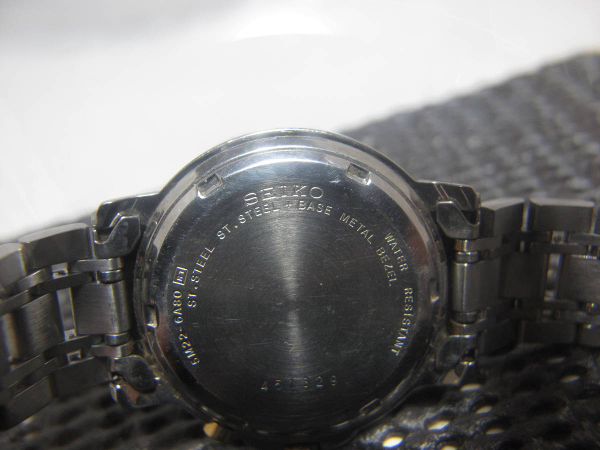 SEIKO セイコー SPIRIT スピリット AGS 3針 5M22-6A80 腕時計 ジャンク品_画像6