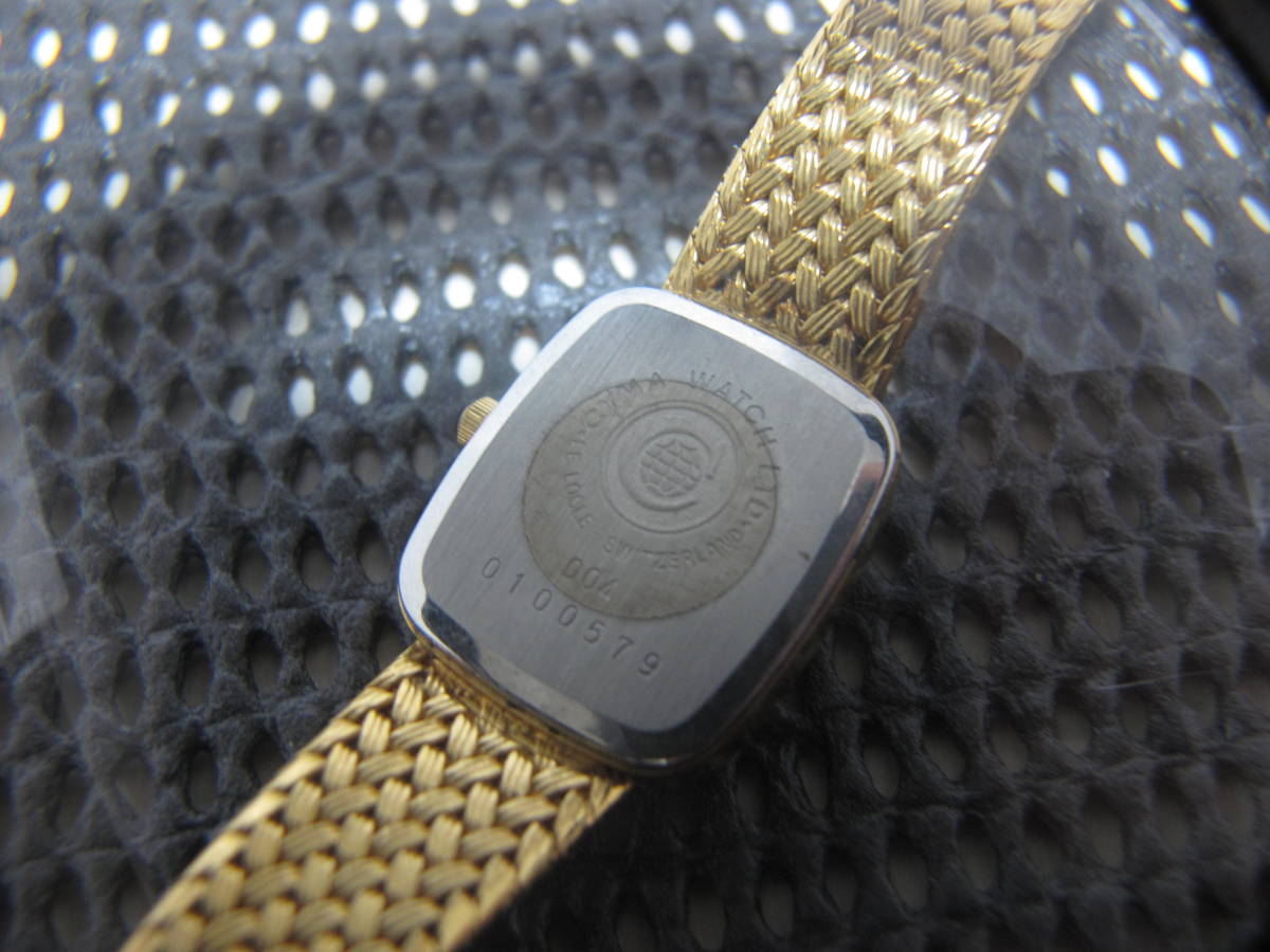 CYMA シーマ 腕時計 クォーツ ゴールドカラー レディース 004 ジャンク品_画像6