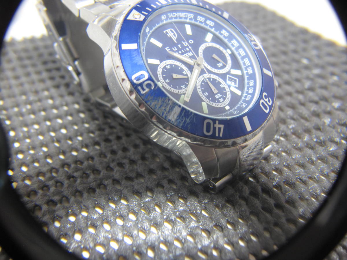 Furbo フルボ design デザイン クロノグラフ 腕時計 FS401 ジャンク品_画像2