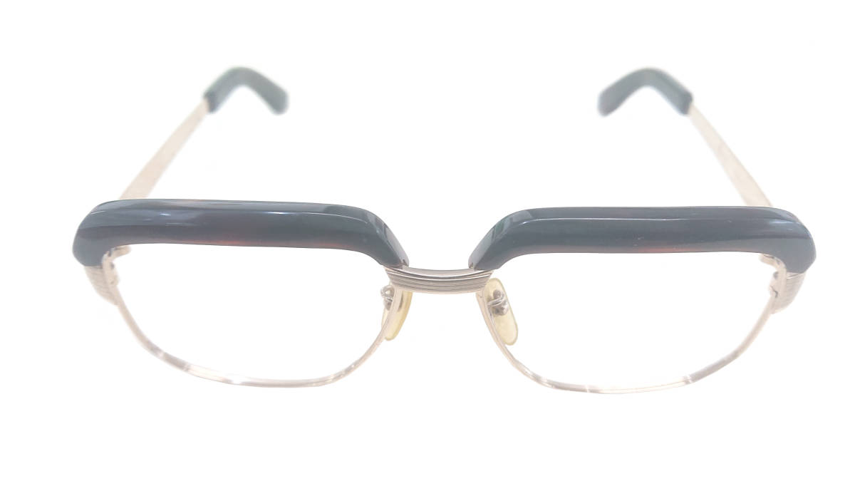約3割引 鼈甲 べっ甲 未使用 店内商品 送料無料 眼鏡 メガネ フレーム ブロー 先セル 男性用 _画像1