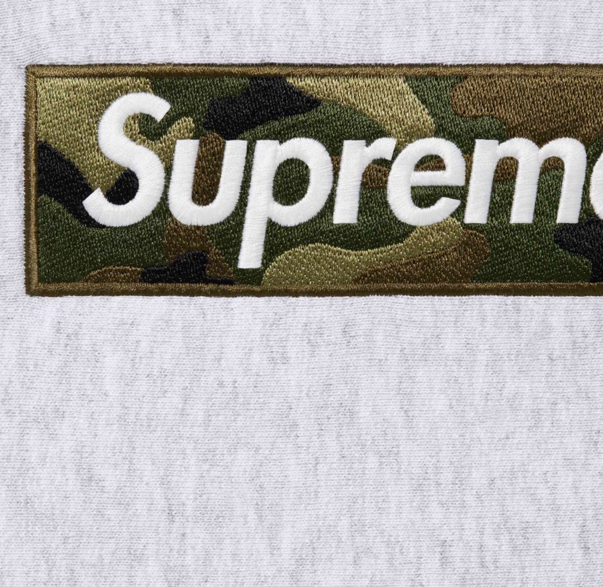 Supreme box logo Hooded Sweatshirt ash grey 