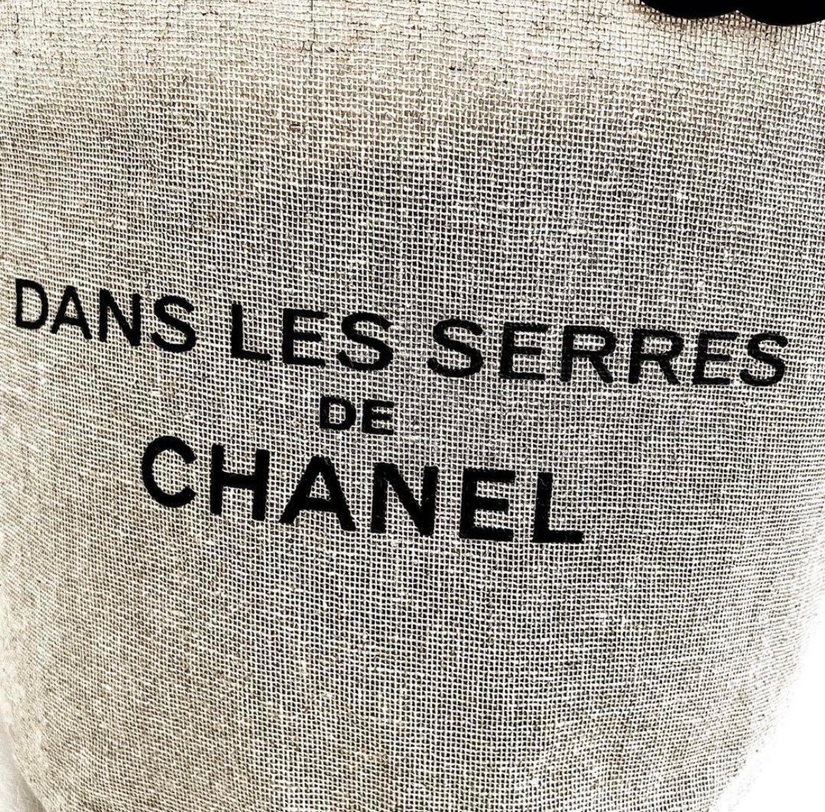 シャネル ノベルティ トートバッグ　リネントートバッグ　 チャーム ロゴ CHANEL エコバッグ ブランド バッグ　非売品　新品未使用品_画像4