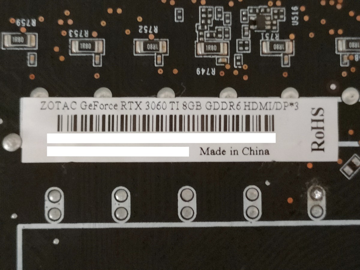 NVIDIA ZOTAC GeForce RTX3060Ti 8GB 【グラフィックボード】_画像7