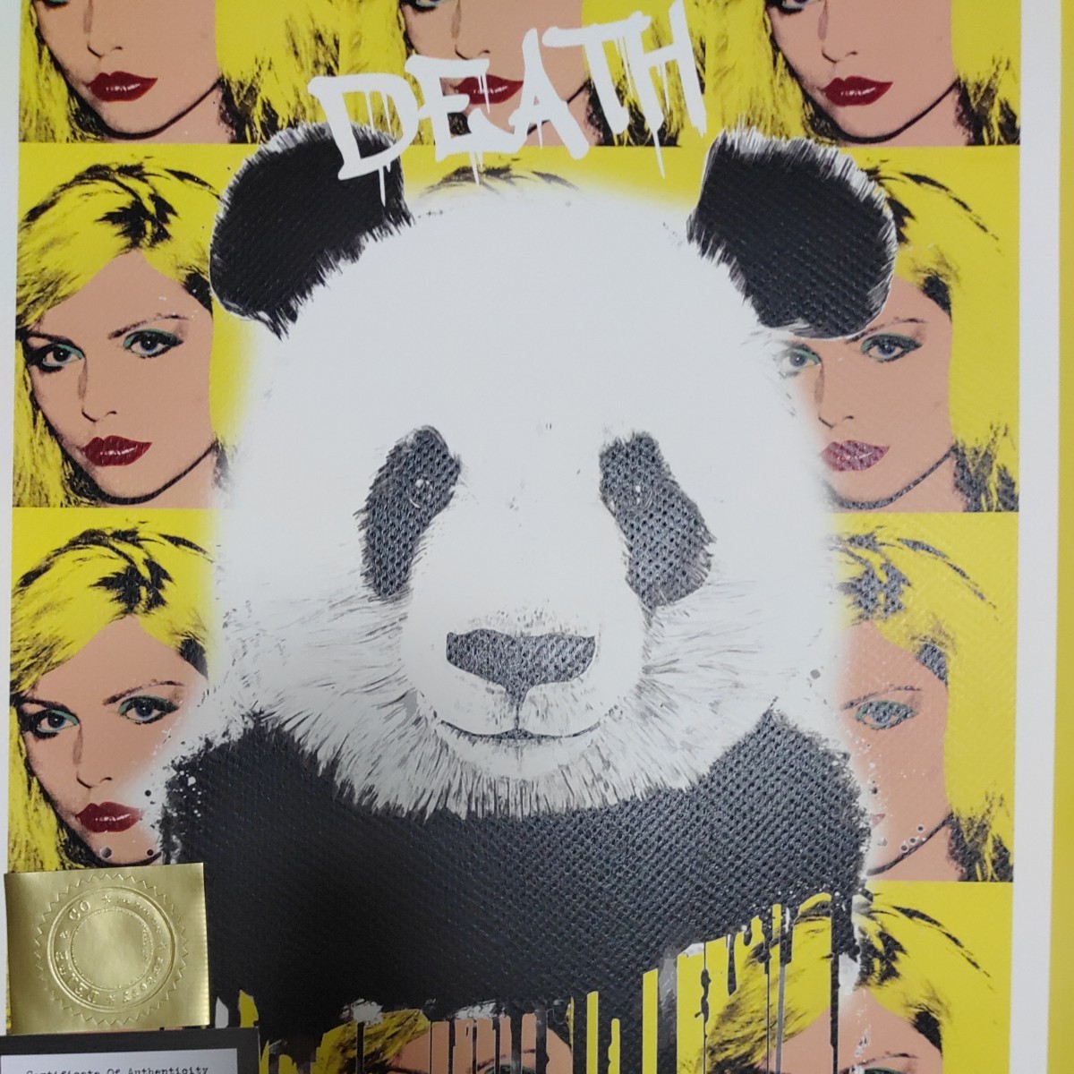 DEATH NYC 世界限定100枚 アートポスター パンダ panda アンディ ウォーホル Andy Warhol デボラ ハリー Banksy バンクシー 現代アートの画像2