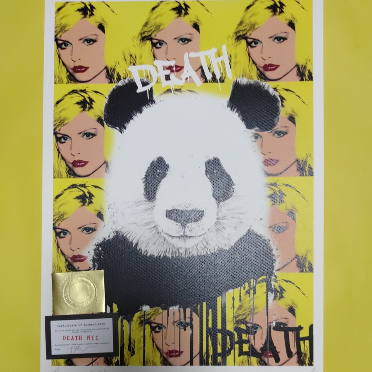 DEATH NYC 世界限定100枚 アートポスター パンダ panda アンディ ウォーホル Andy Warhol デボラ ハリー Banksy バンクシー 現代アートの画像5