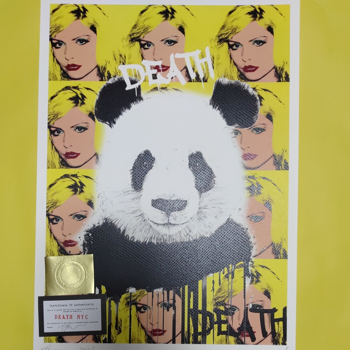 DEATH NYC 世界限定100枚 アートポスター パンダ panda アンディ ウォーホル Andy Warhol デボラ ハリー Banksy バンクシー 現代アートの画像1