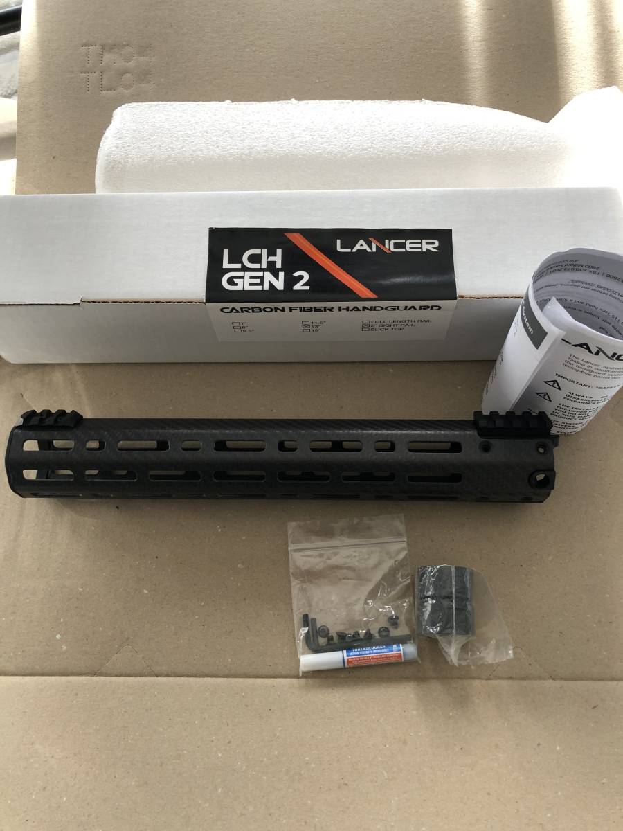 LANCER LCH5 Gen2 カーボンハンドガード　13インチ　ランサー　エアソフト　MWS VFC GHK WA エアガン　ランサーシステムズ_画像1