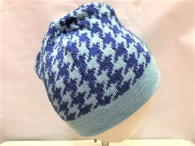 【GOORIN BROS./グーリン】ハウンドツゥース ニットキャップ BLUE 新品/デッドストック/希少/ヴィンテージ/アウトドア/ビーニー/防寒/USA製_画像2