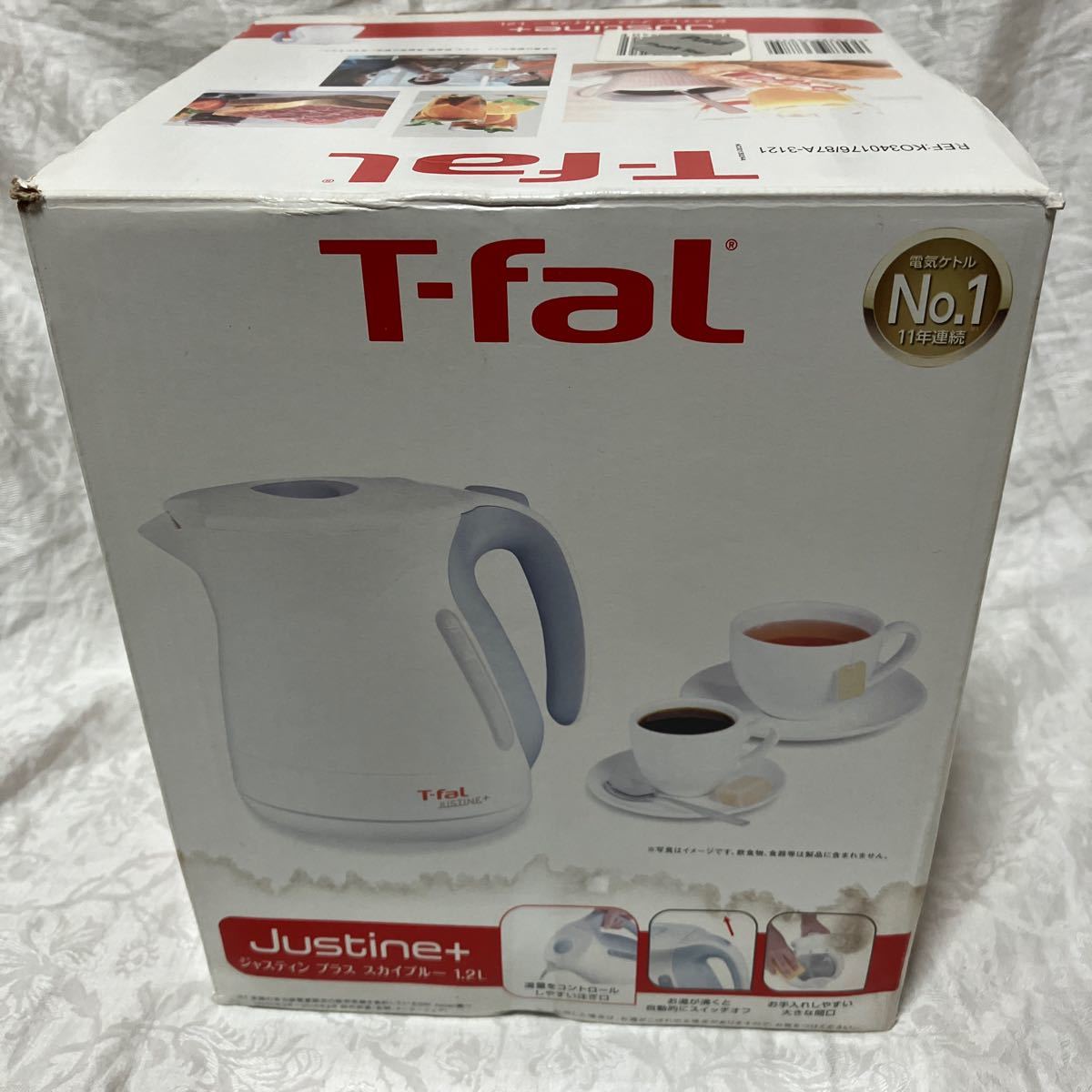 未使用 ティファール T-fal ジャスティン+ スイカブルー 1.2L ジャスティンプラス 電気ケトル KO340176 k6464_画像4