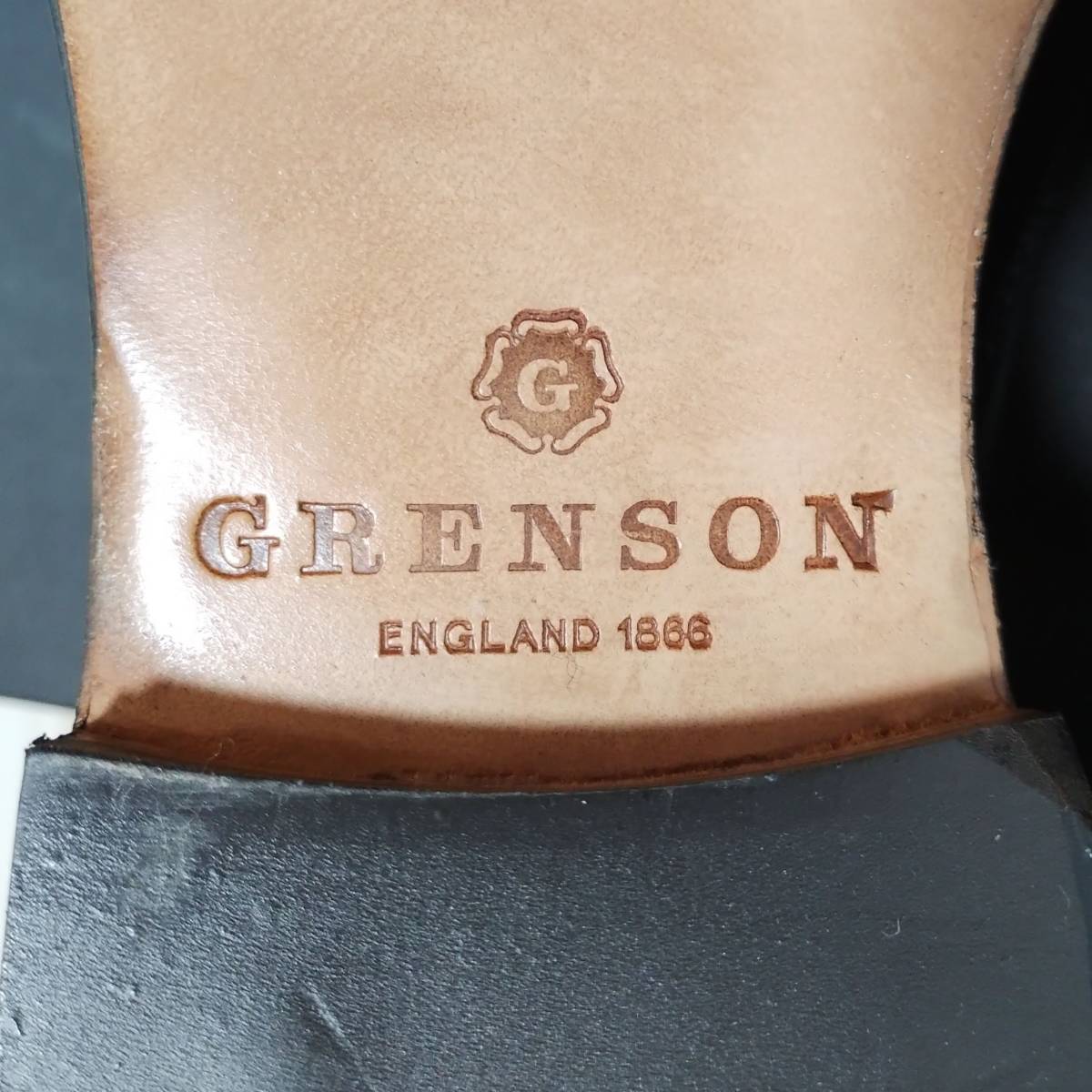 値下げ【新品】 英国製 GRENSON エランド UK7.5F ウイングチップ ELLAND グレンソン 未使用 イギリス製 クロケット チャーチ チーニーの画像7