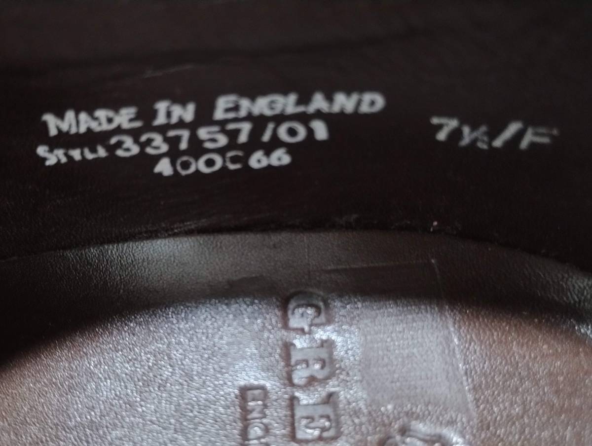 値下げ【新品】 英国製 GRENSON エランド UK7.5F ウイングチップ ELLAND グレンソン 未使用 イギリス製 クロケット チャーチ チーニーの画像6